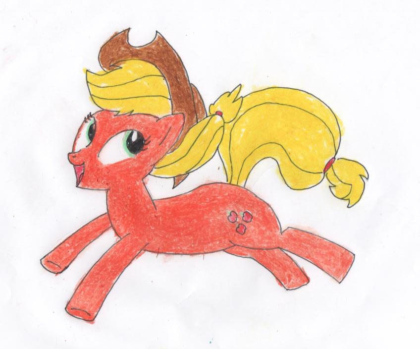 Jumping Applejack by AbraxasEthon on DeviantArt