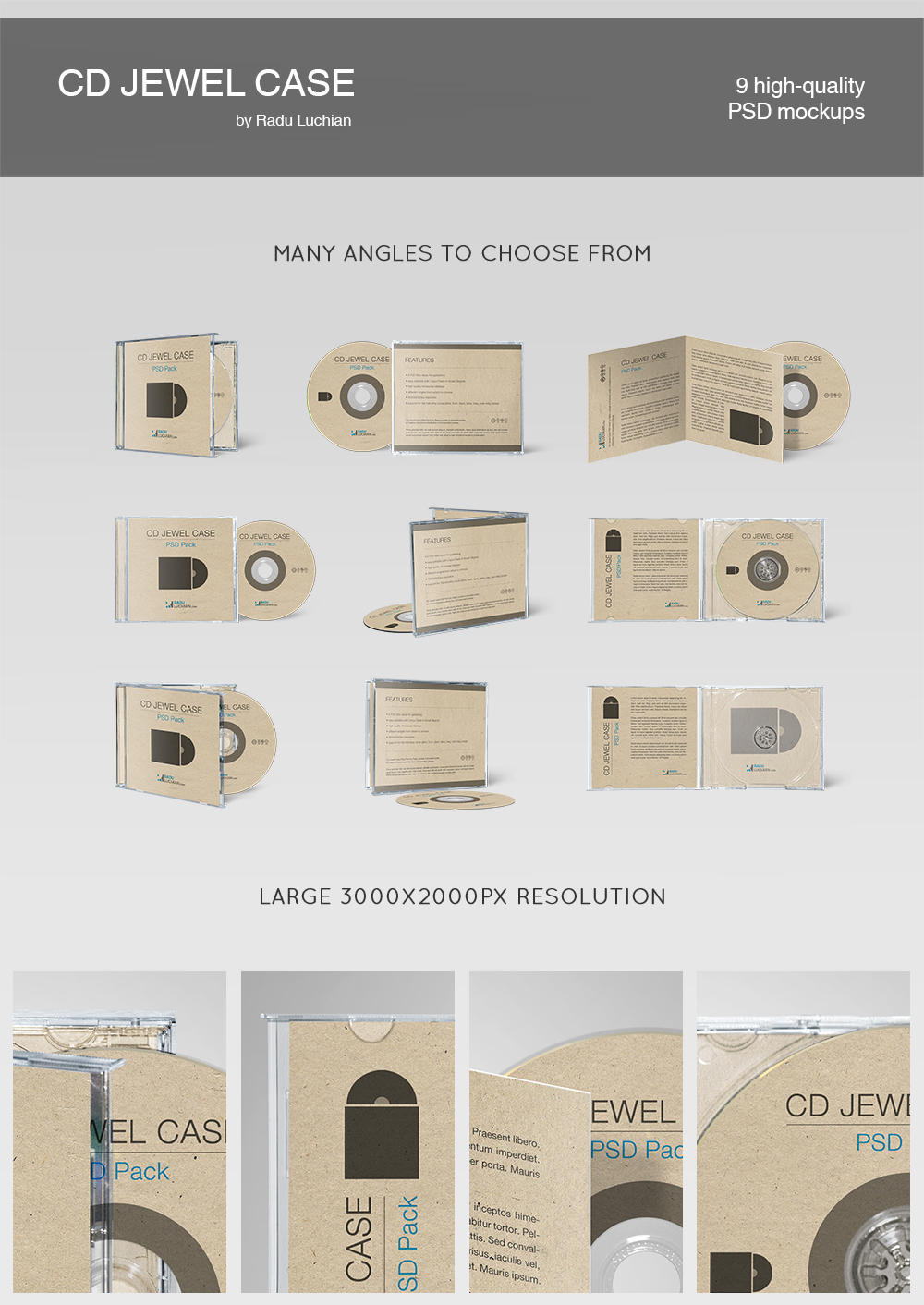 CD jewel case template by raduluchian