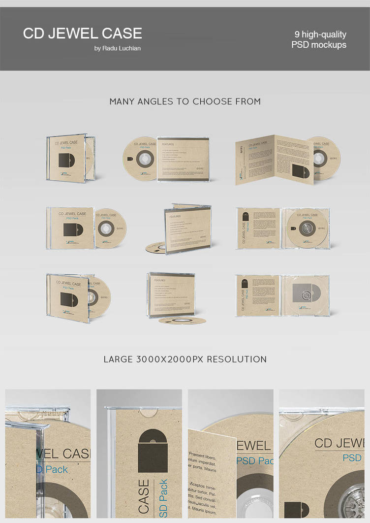 CD jewel case template by raduluchian