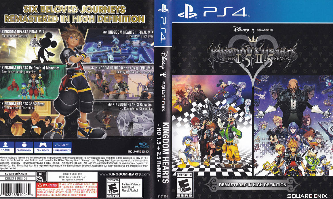 Kingdom Hearts HD 1.5+2.5 Remix box cover by ...