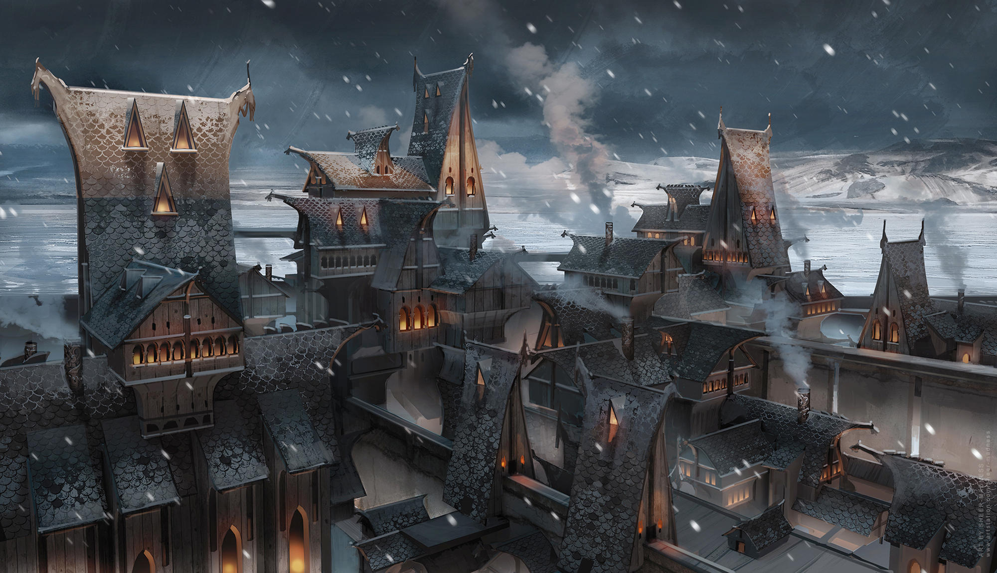 Winter city by sheer-madness
