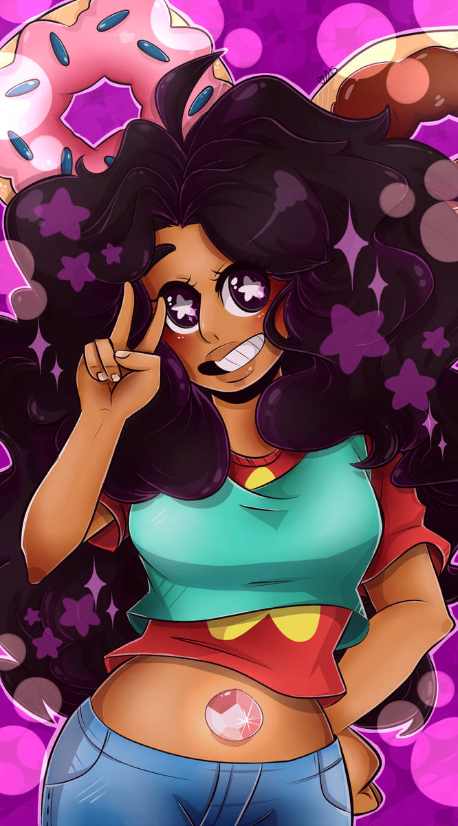 Say "Hi!" to Stevonnie!!! Design here: www.redbubble.com/people/darkm… SpeedPaint: www.youtube.com/watch?v=mGBER4…