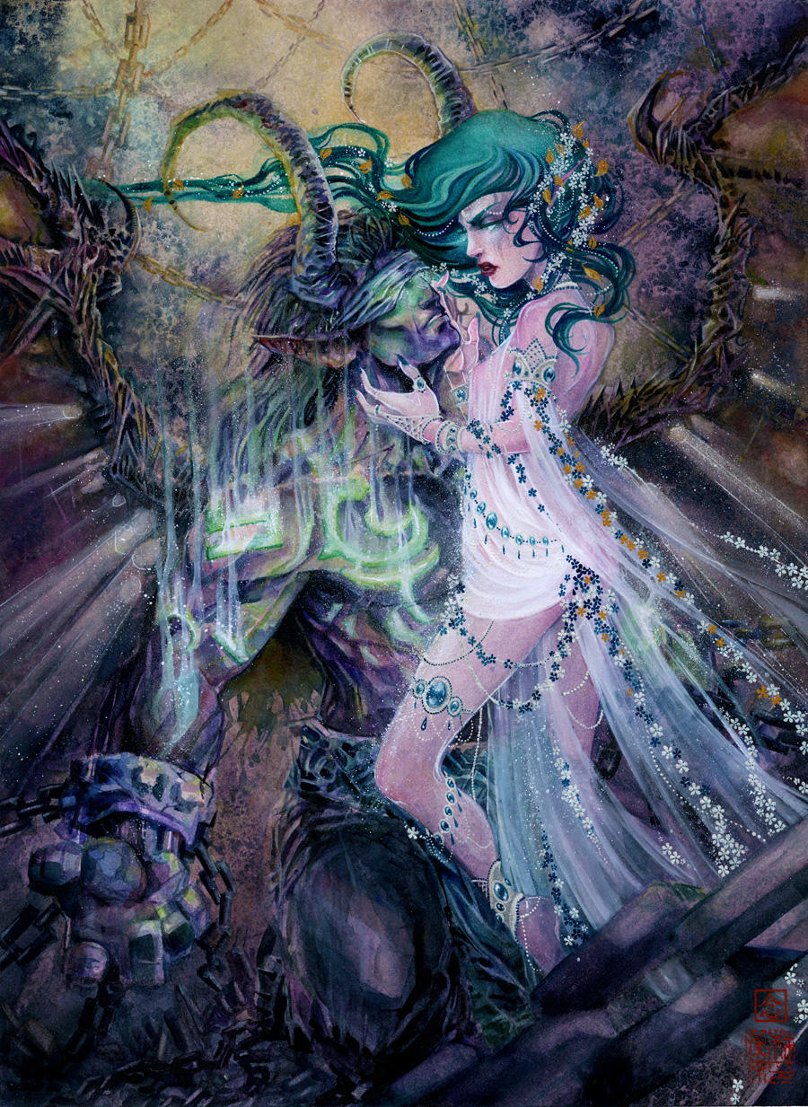 where your heart lies || tyrande x illidan by retromortis