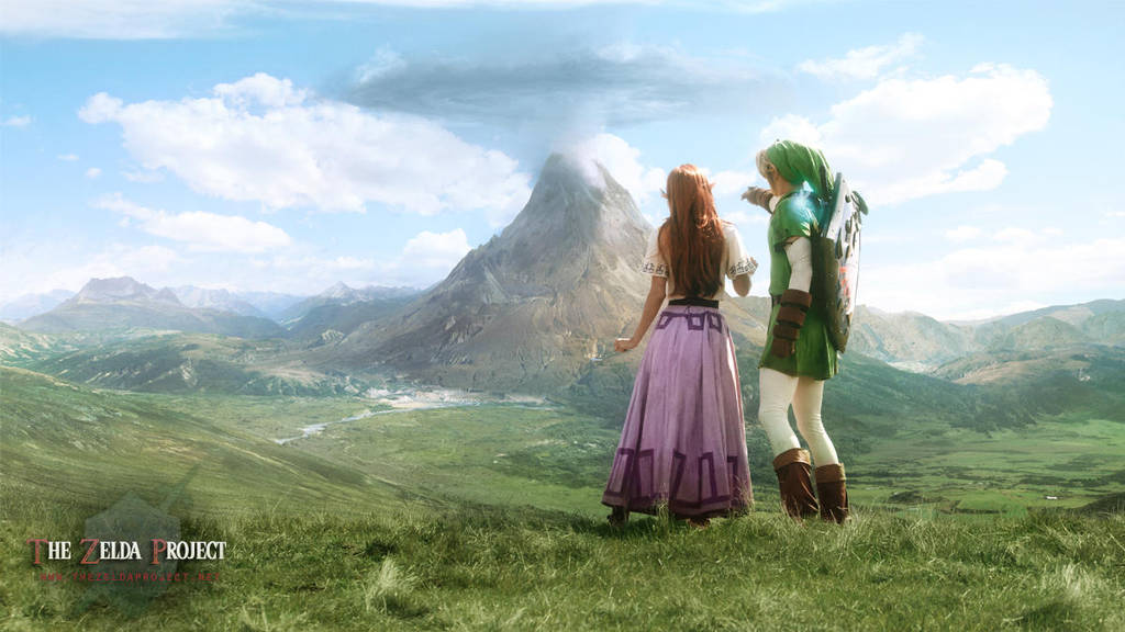 TZP: Link and Malon observe Death Mountain by Adella