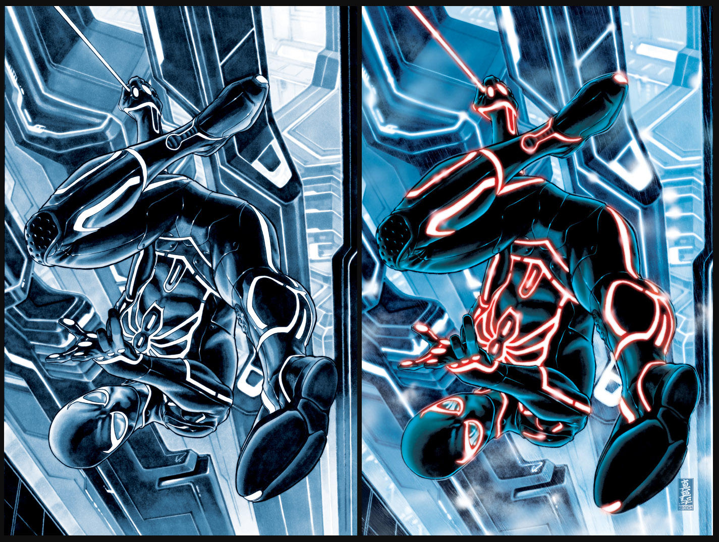 Spider-man TRON-ified by diablo2003