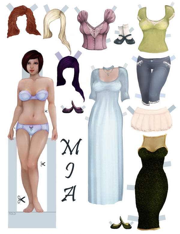 Mia - Paper Doll by RomanticFae