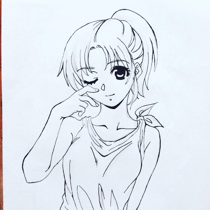 Anime Girl Drawing By Vilzuarts On Deviantart