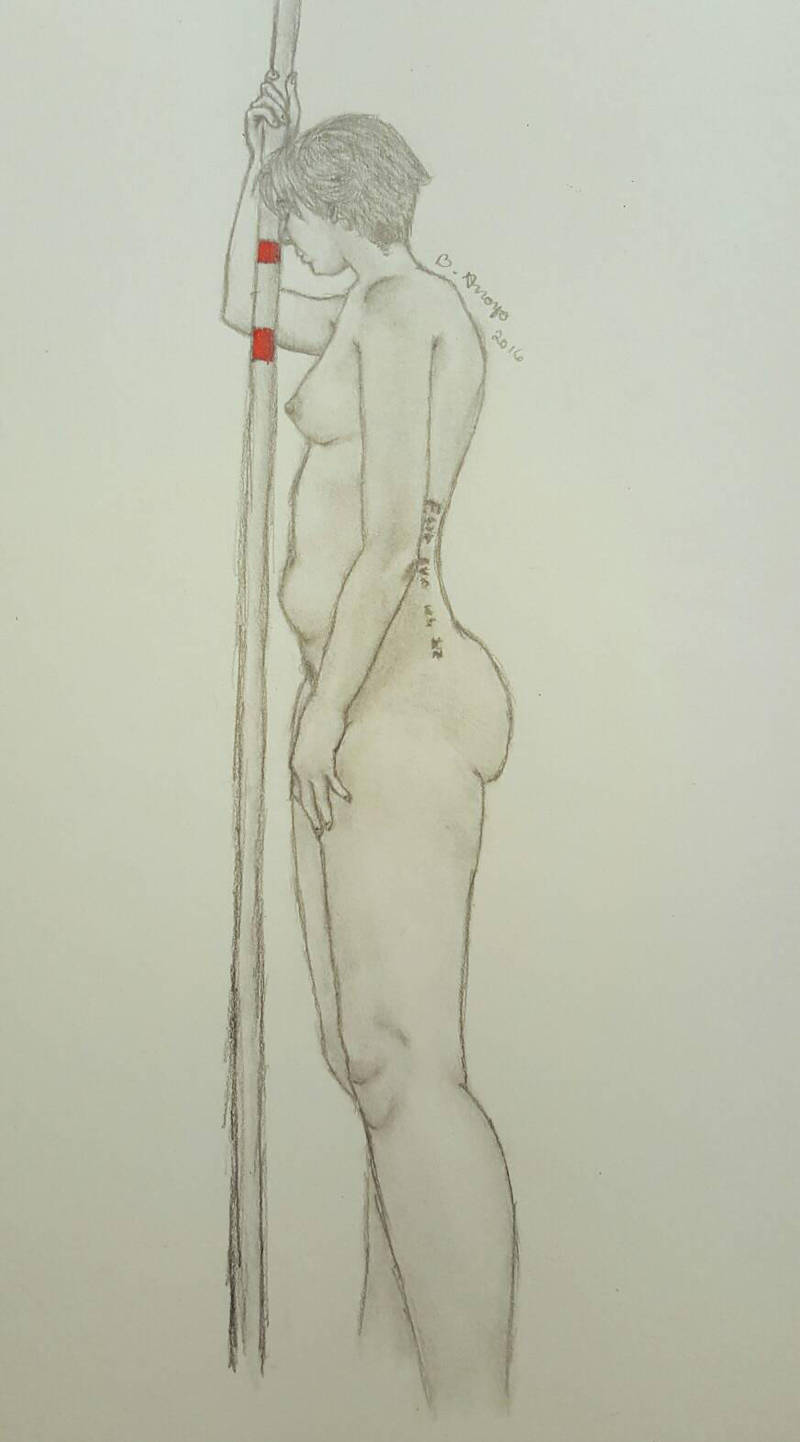 Figure Drawing #15 Continued by LRHurtz