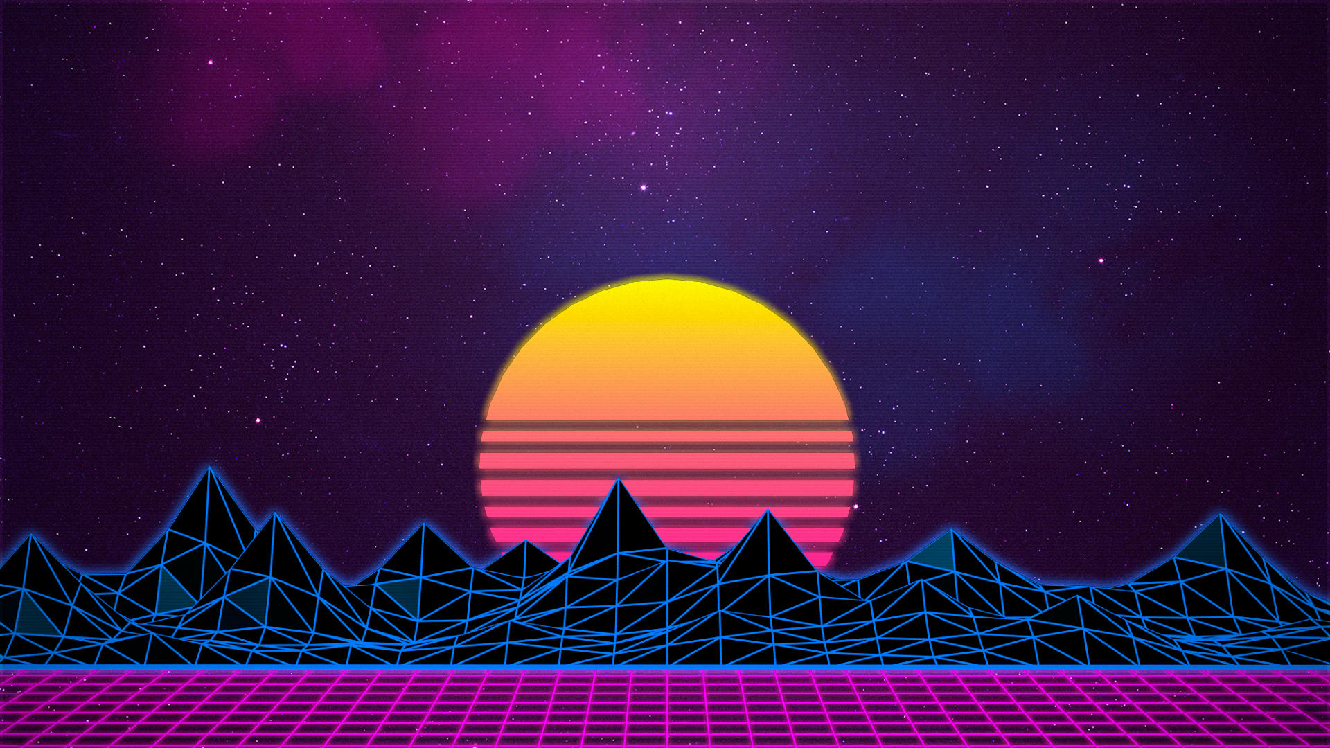 Synthwave/Retrowave - Neon 80s - Background by Rafael-De-Jongh