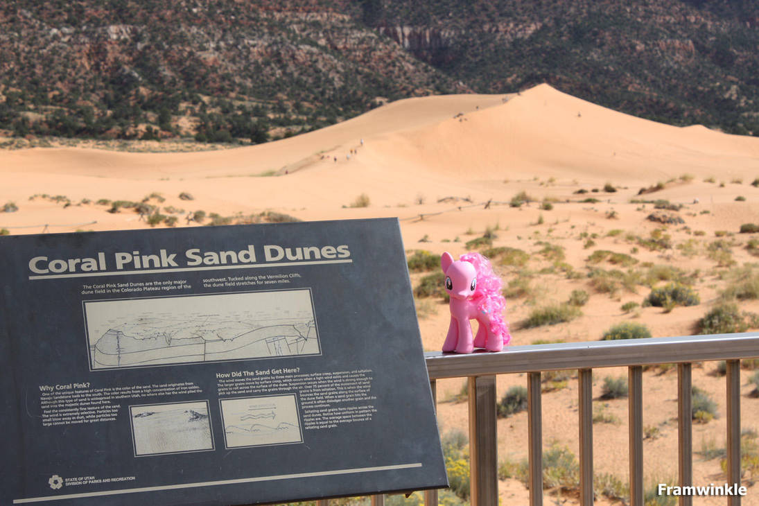 Pinkie Pie visits the Coral Pink Sand Dunes by Framwinkle