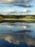 The blue of clouds and lakes by suffer1