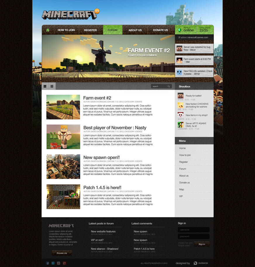 Minecraft-theme (new) by igrenic