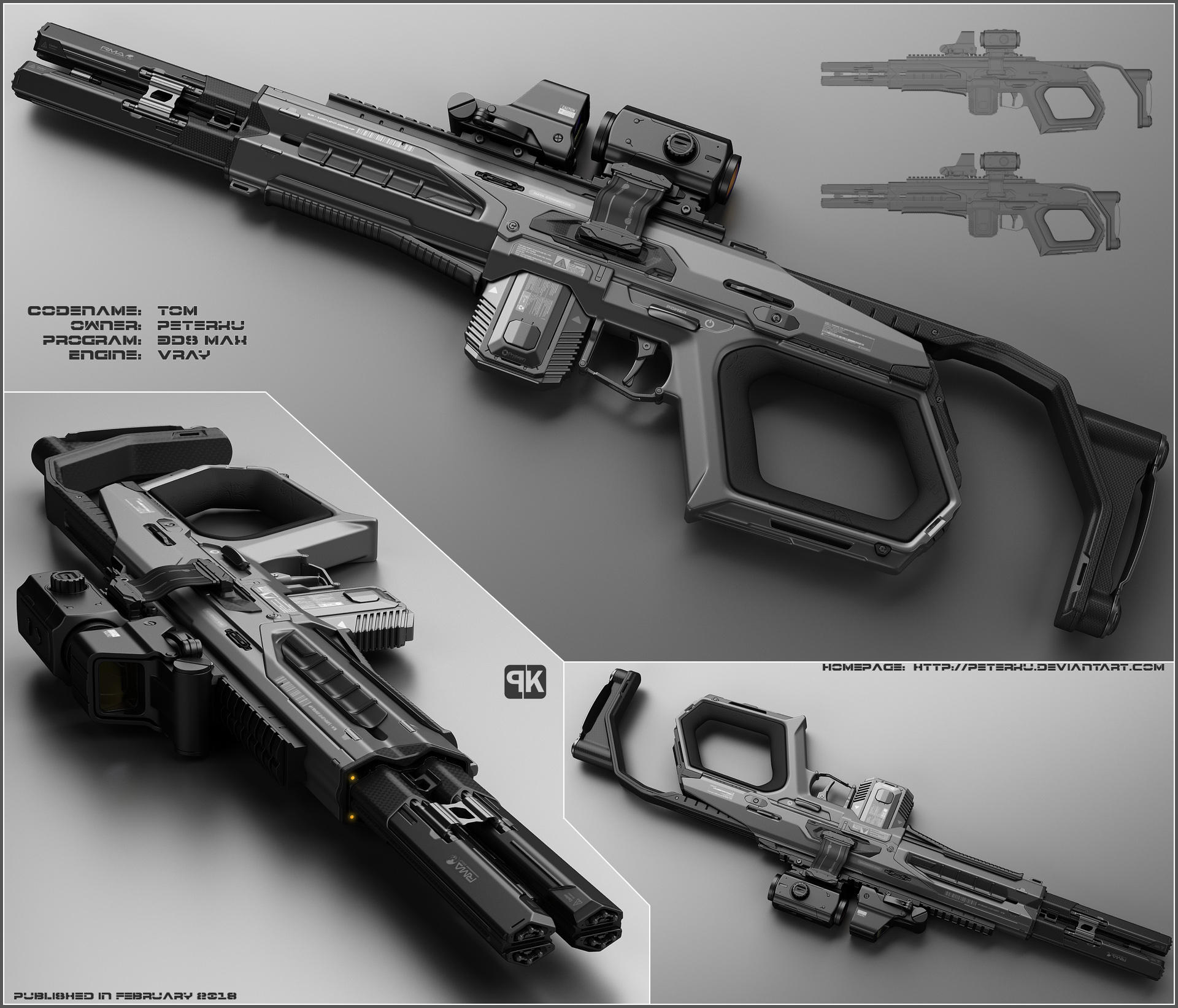 Sci Fi Shotgun Concept Art