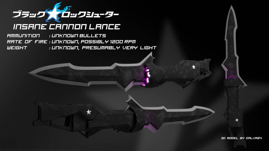 Insane Cannon Lance - Black Rock Shooter by Dalva24