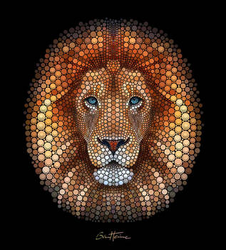 Lion - Digital Circlism by BenHeine
