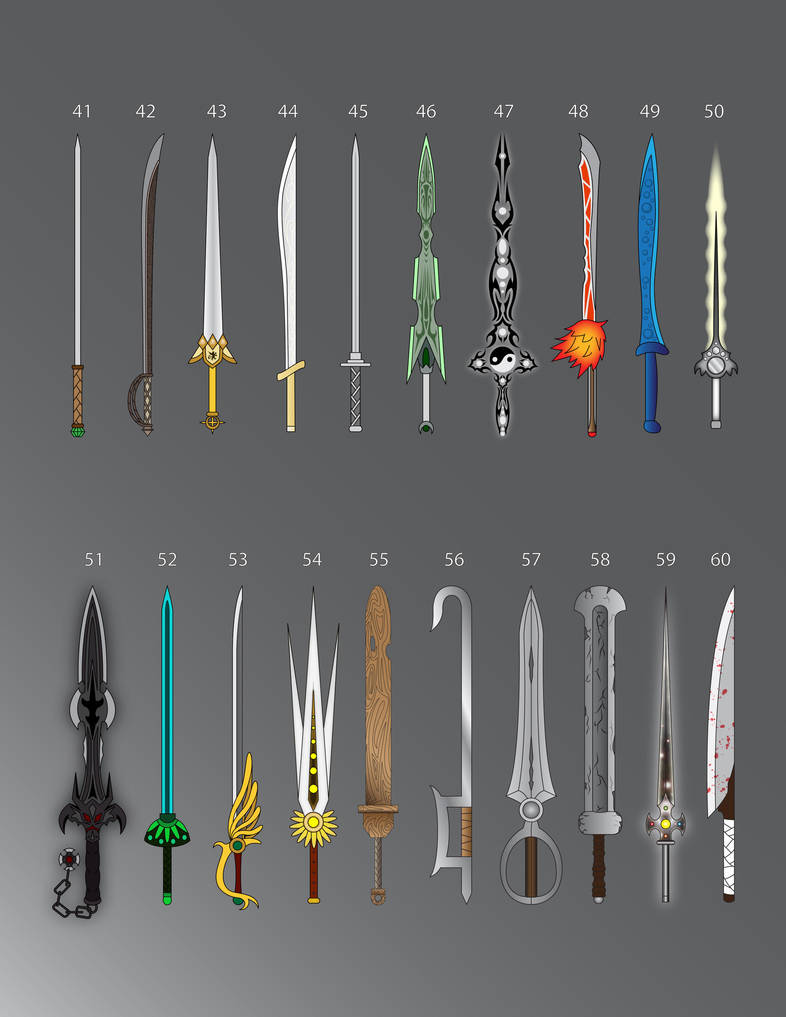 100 Swords: 41-60 by LucienVox