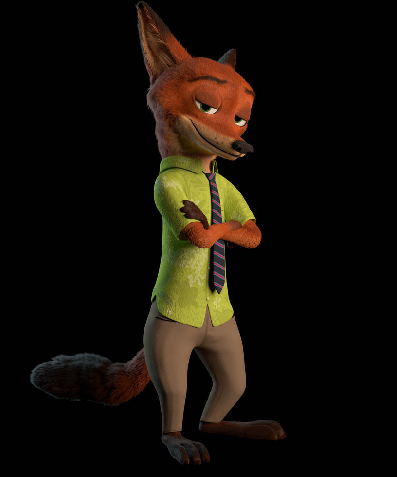 zootopia nick wilde 3d