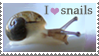 I heart snails Stamp by FamiliarOddlings