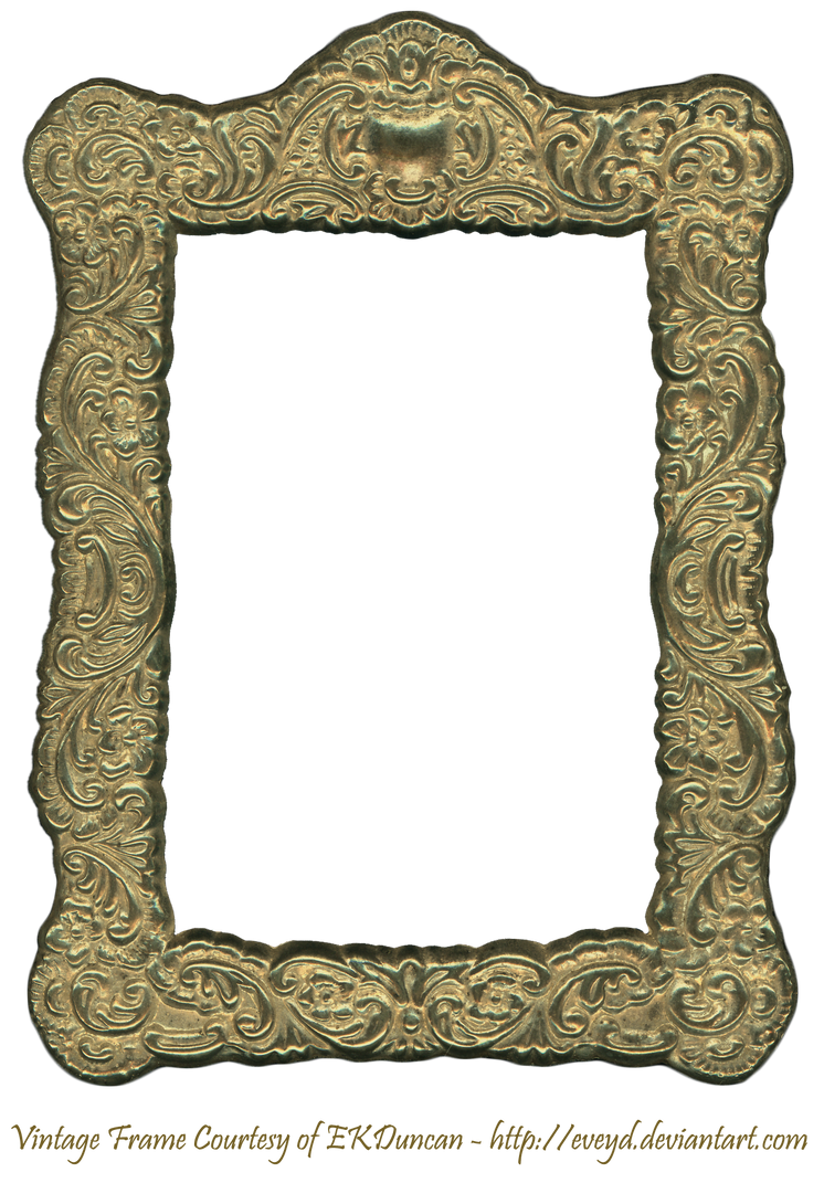 Floral Embossed Metal Frame Gold by EveyD