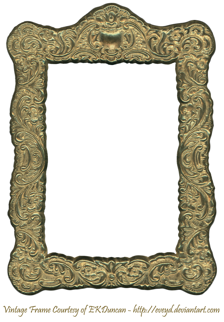 Floral Embossed Metal Frame Gold by EveyD