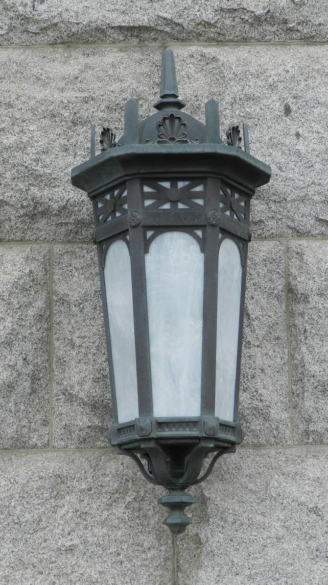 Vintage Light Fixture Glass and Metal Gothic by EveyD