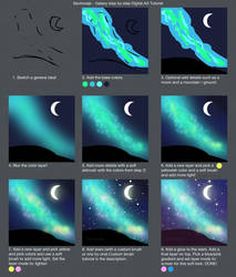 Step by Step - Galaxy background by Saviroosje