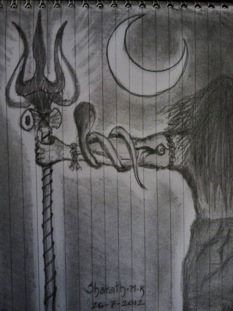 Shiva pencil sketch by smkotian