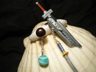 FF-VII-AC: Materias and Swords - Earrings by Ganjamira
