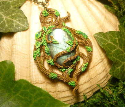 Dryads Lost Heart - handmade Pendant by Ganjamira