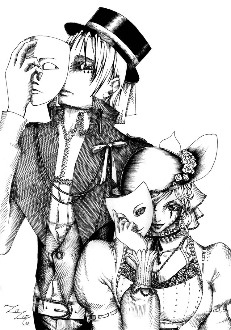 Derriere les masques by Nefeldta