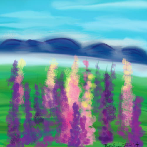Lupins by zephyrofgod