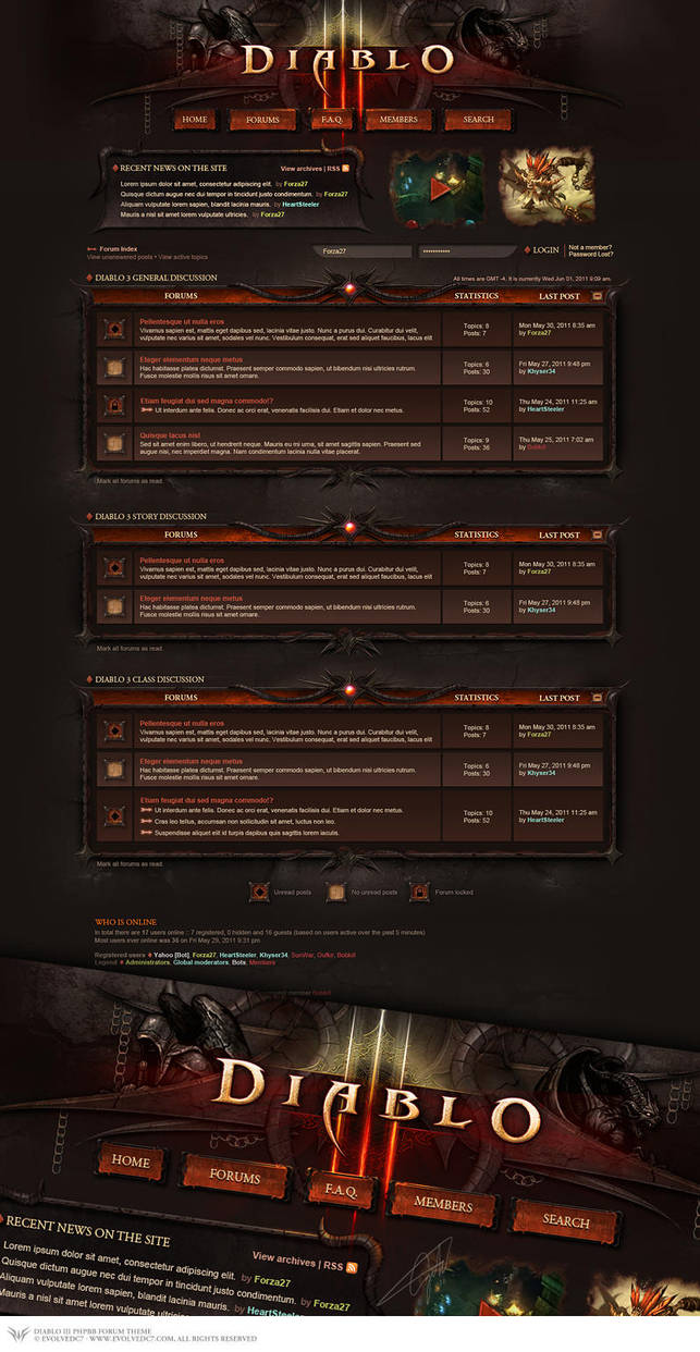 Diablo III phpBB Theme by Forza27