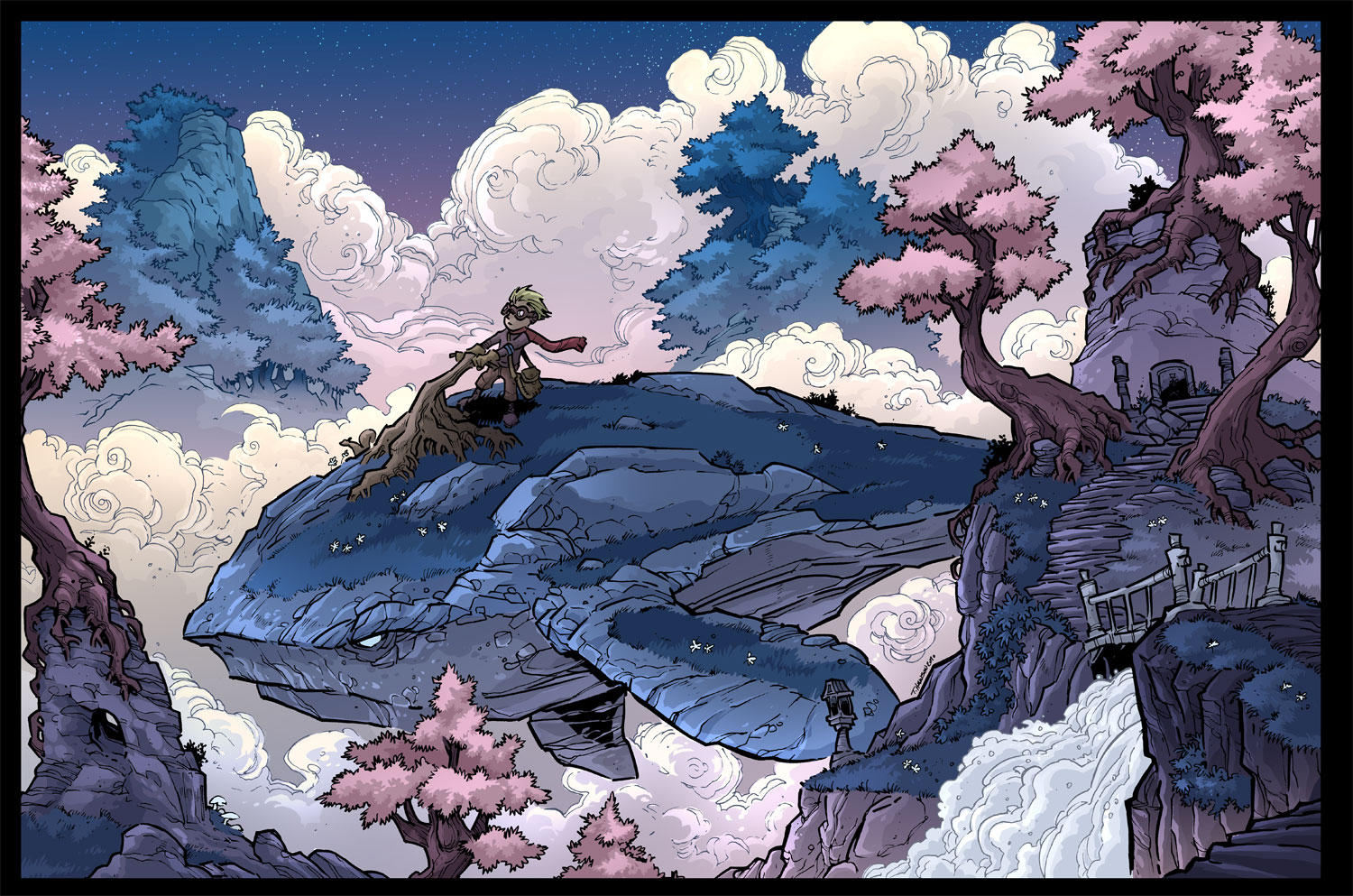 whale rider in the sky Done by travisJhanson