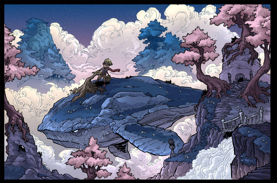 whale rider in the sky Done by travisJhanson