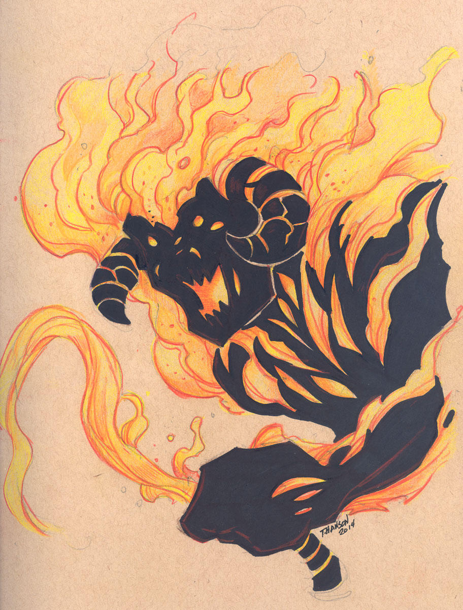 the balrog- LOTR- by travisJhanson