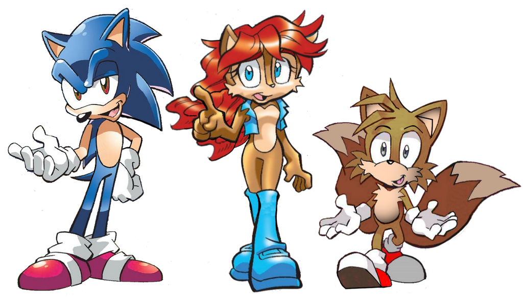 Renders: Old Pre-SGW Archie Sonic Sally and Tails by FrostTheHobidon