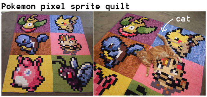Pokemon Pixel quilt by scilk