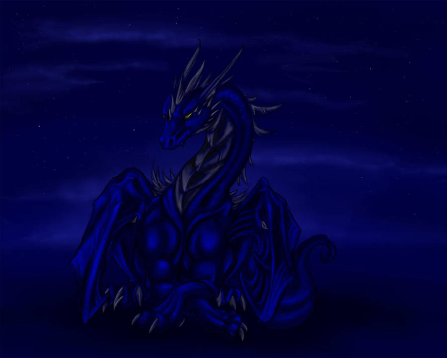 Umbra, the dark light-dragon by Leundra