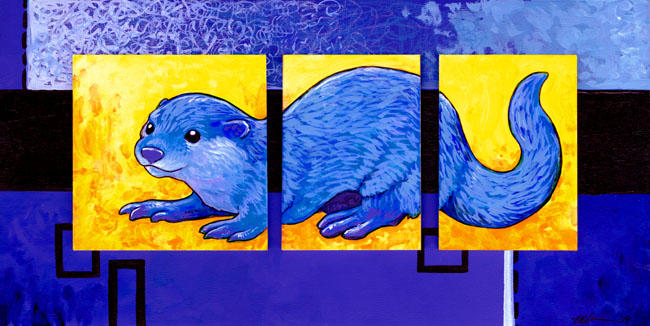 Blue Otter by ursulav