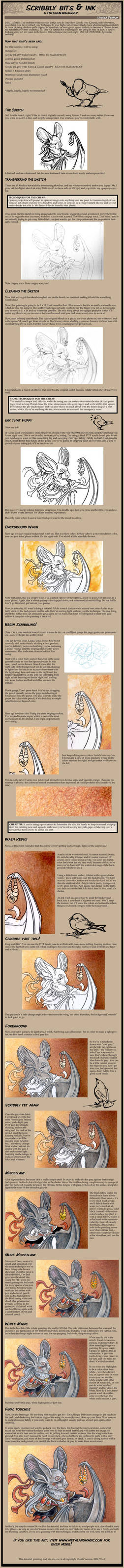 Scribbly and Ink Tutorial by ursulav