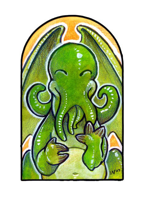 Happy Cthulhu by ursulav