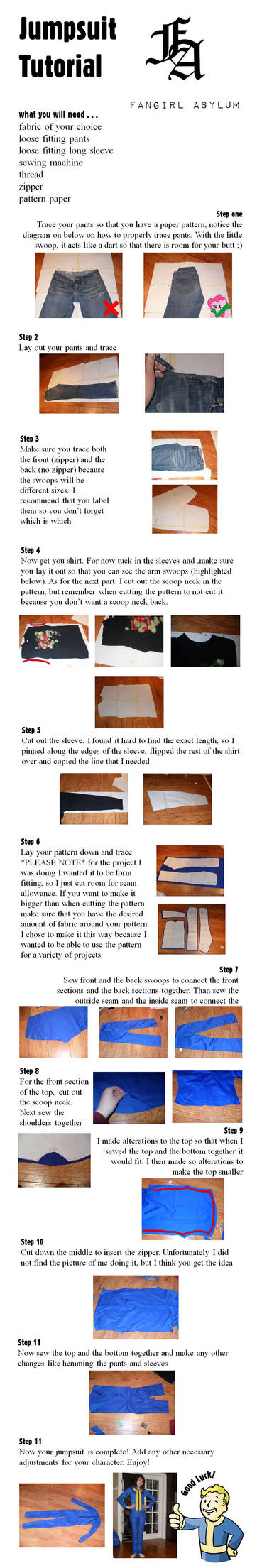 Vault/Jumpsuit Tutorial (pattern included) by fangirlasylum