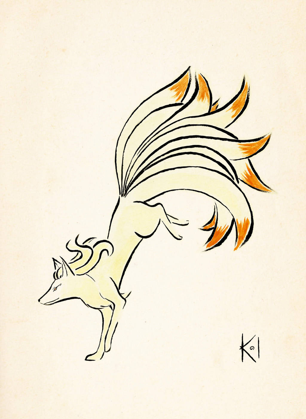 Ninetales by Kaze-no-Inaya
