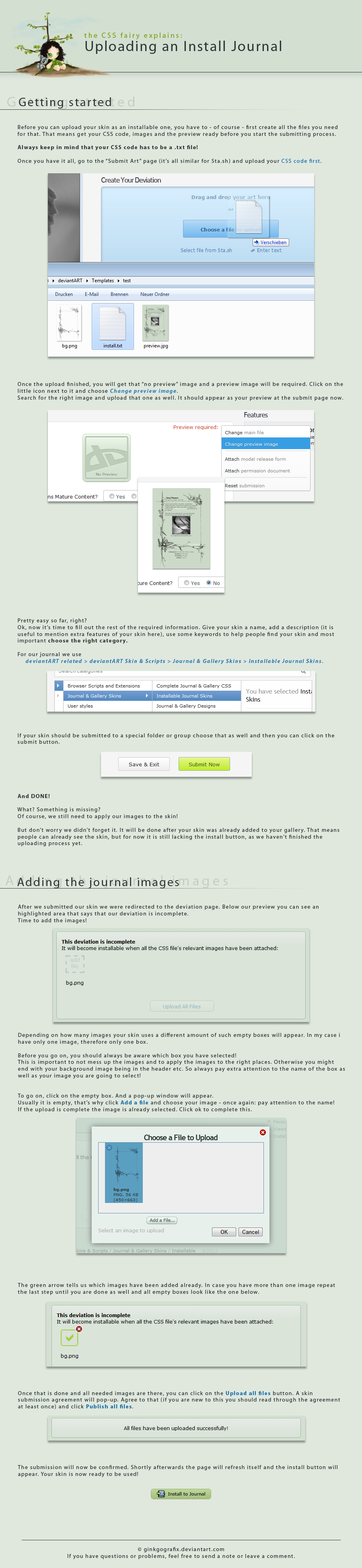 How to upload Journal Skins III by ginkgografix