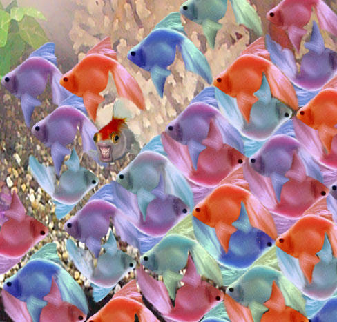 Goofy Goldish tessellation I by sethness