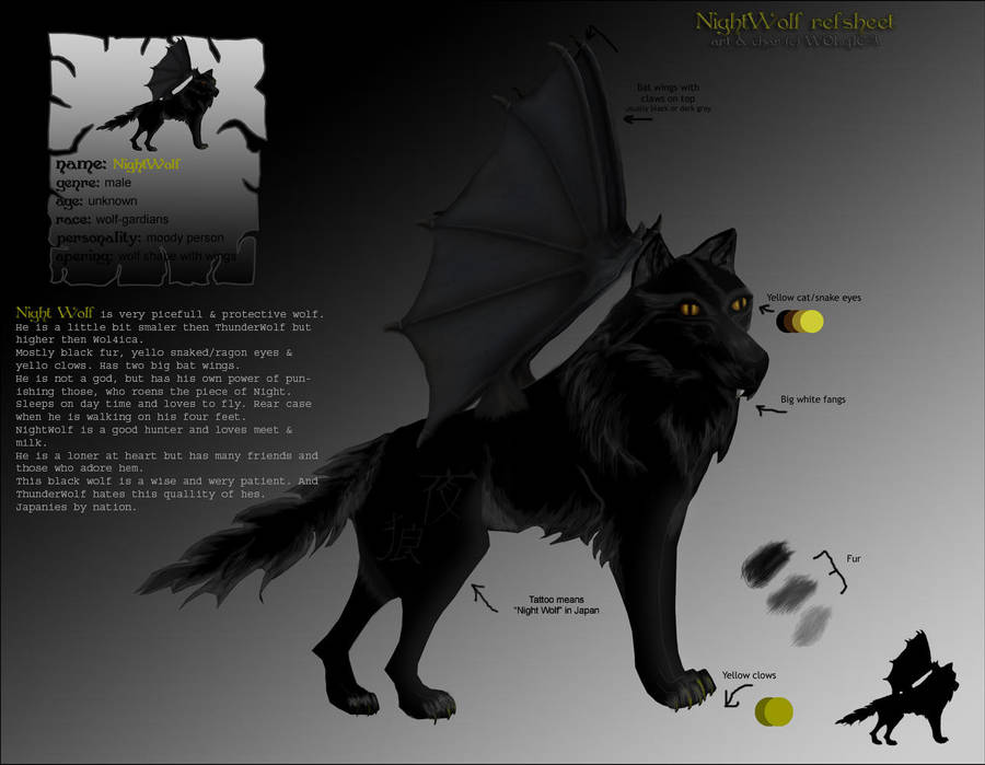 NighWolf -Yoru Okami - ref by Wol4ica