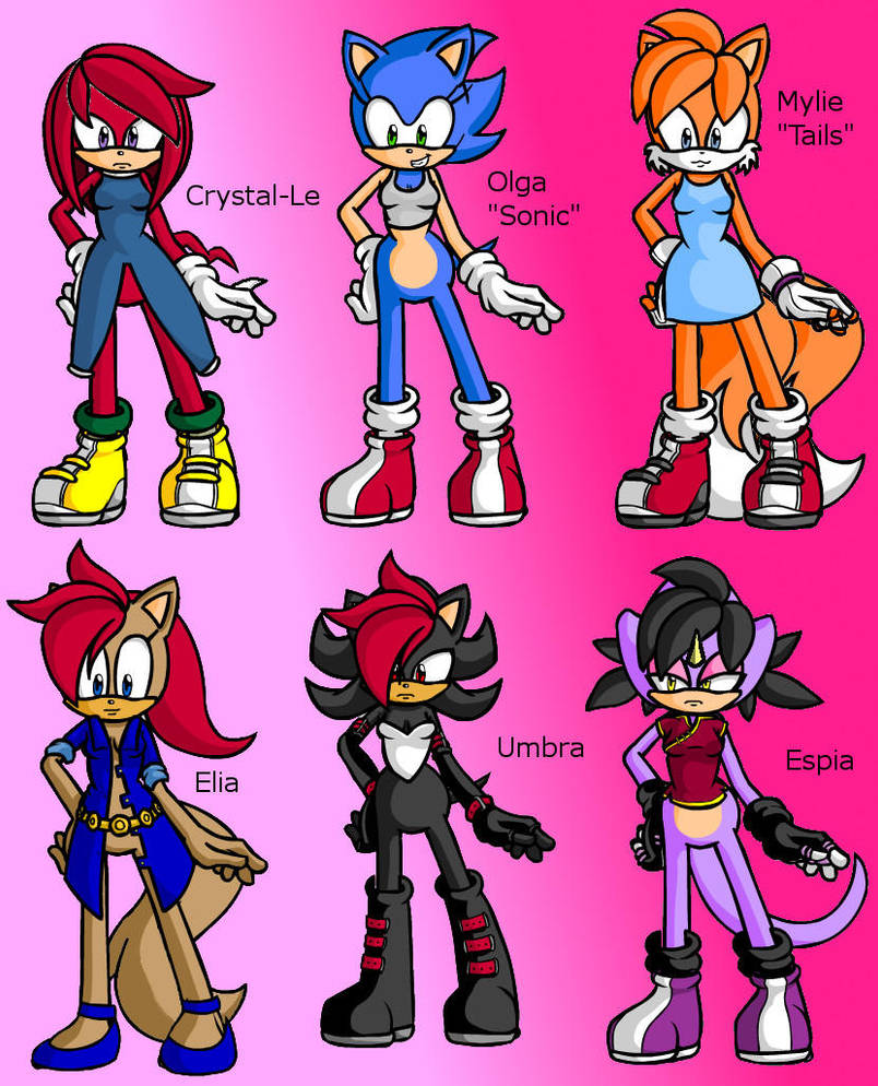 Sonic Genderbending Females By Blusilvrpaladin On Deviantart