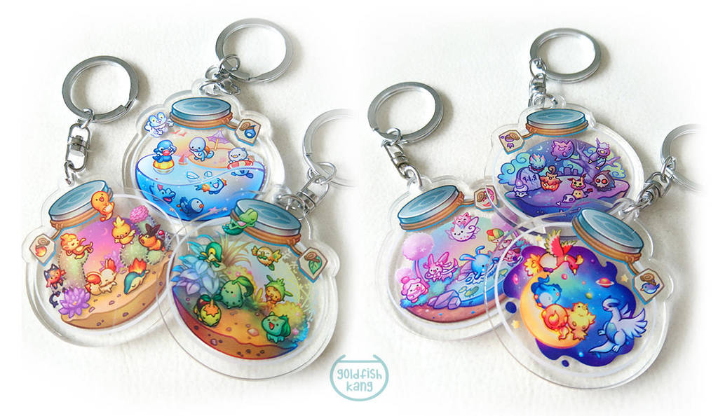 Pokemon Terrarium Charms: Preorder by goldfishkang
