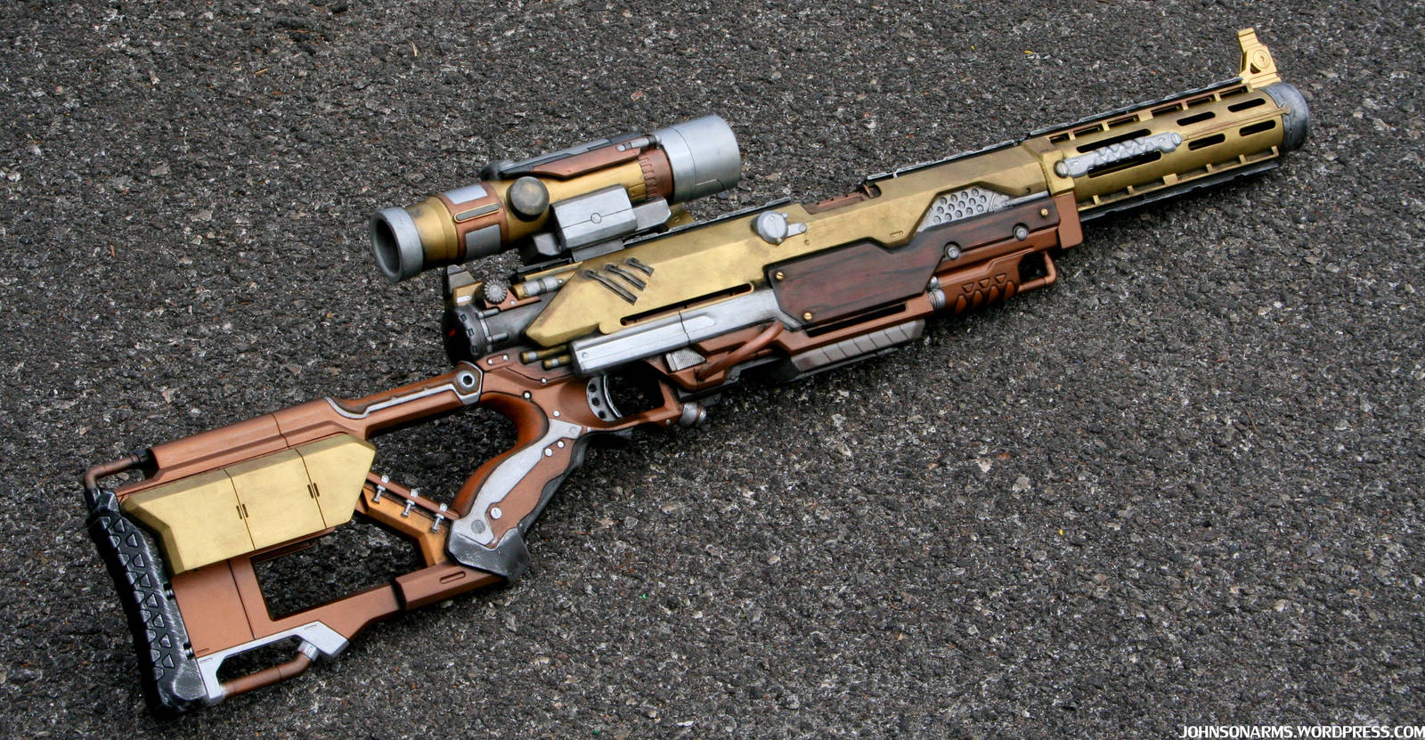 Steampunk Rifle - Outdoors Photo 2 by JohnsonArmsProps