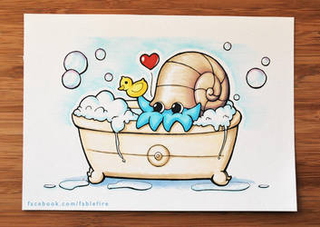 140225 Omanyte Used Bubble Bath by fablefire